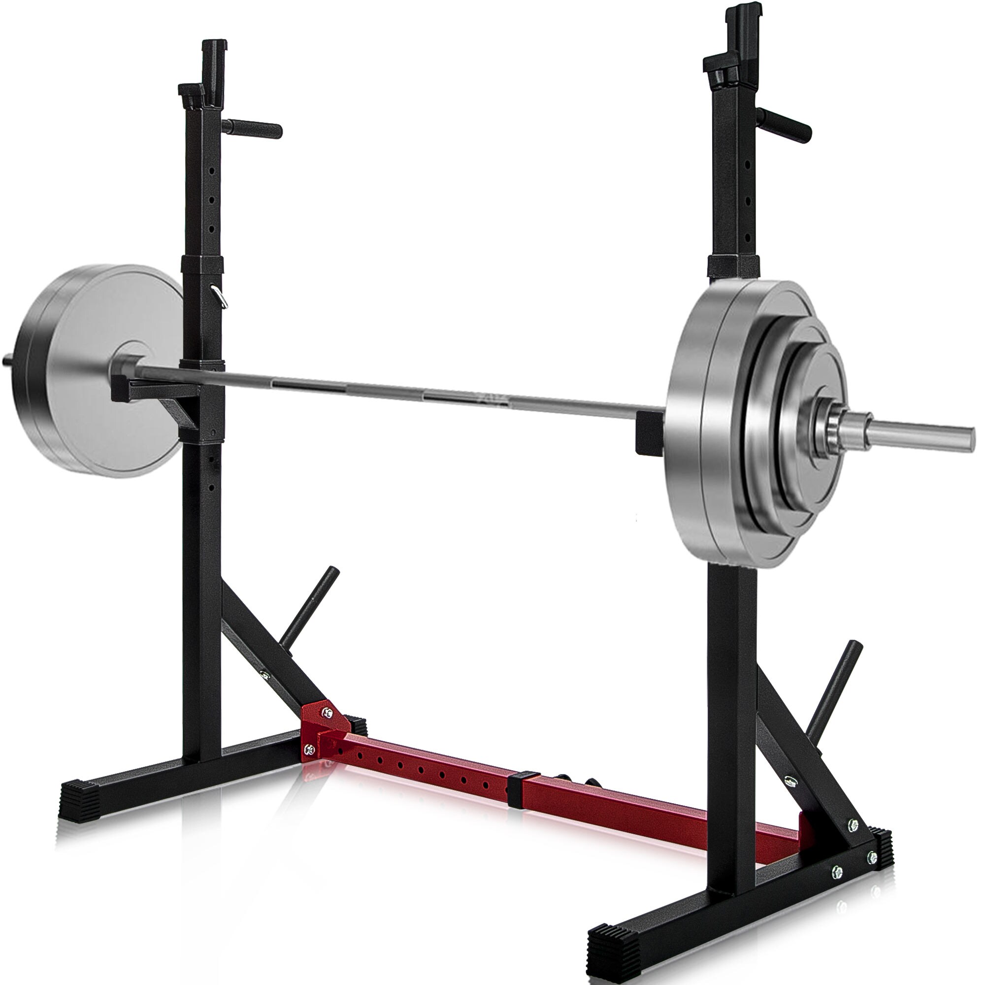 64'' Multifunctional Barbell Rack Adjustable Bench Press Rack Dip Stand for Weight Lifting 42'' PRIMEJOY Max Load 550 LBS Squat Rack Stand 