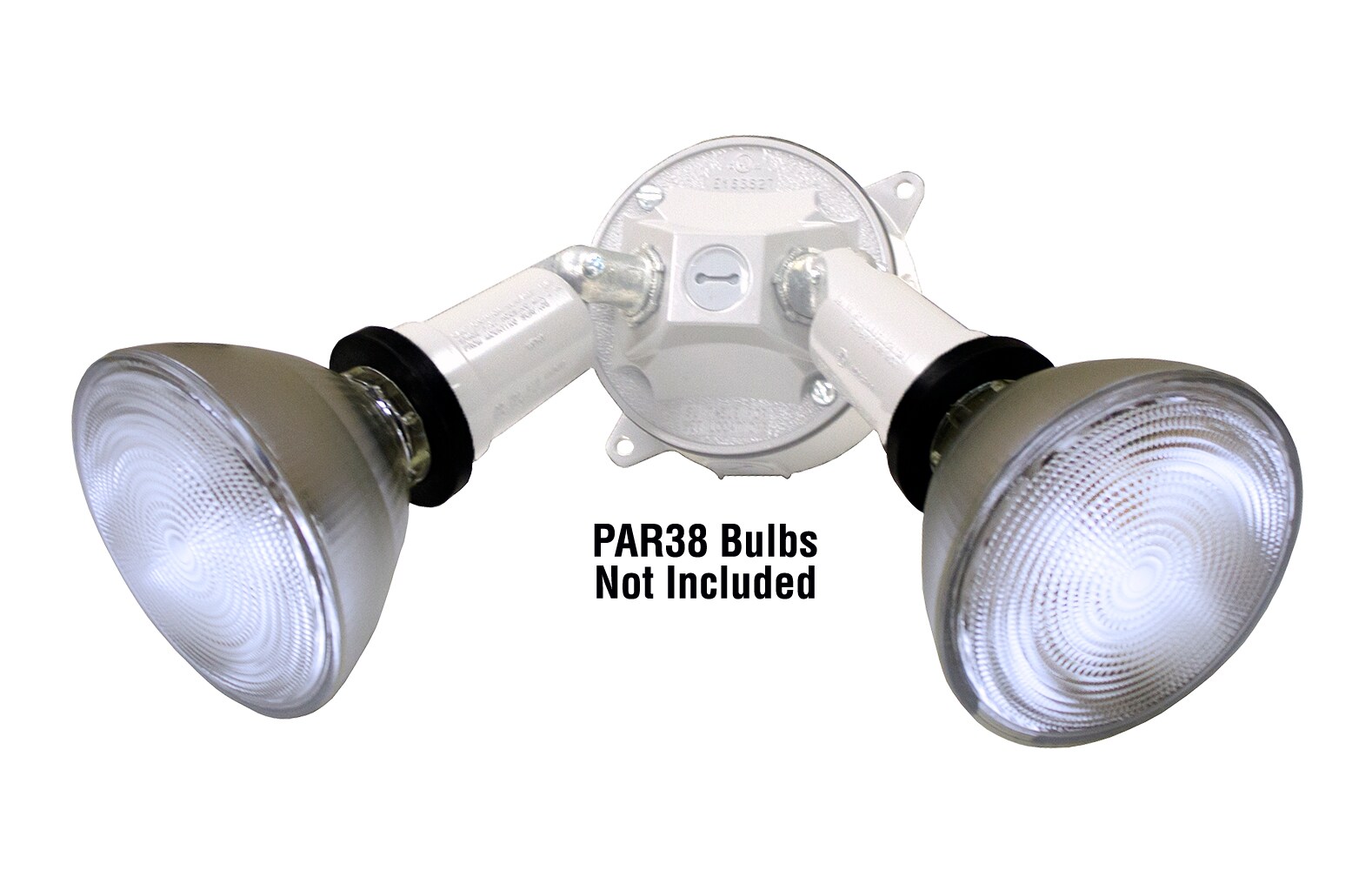 2 x PAR38 Weatherproof Outdoor Light Fittings Tilt & Swivel Adjustable BLACK 