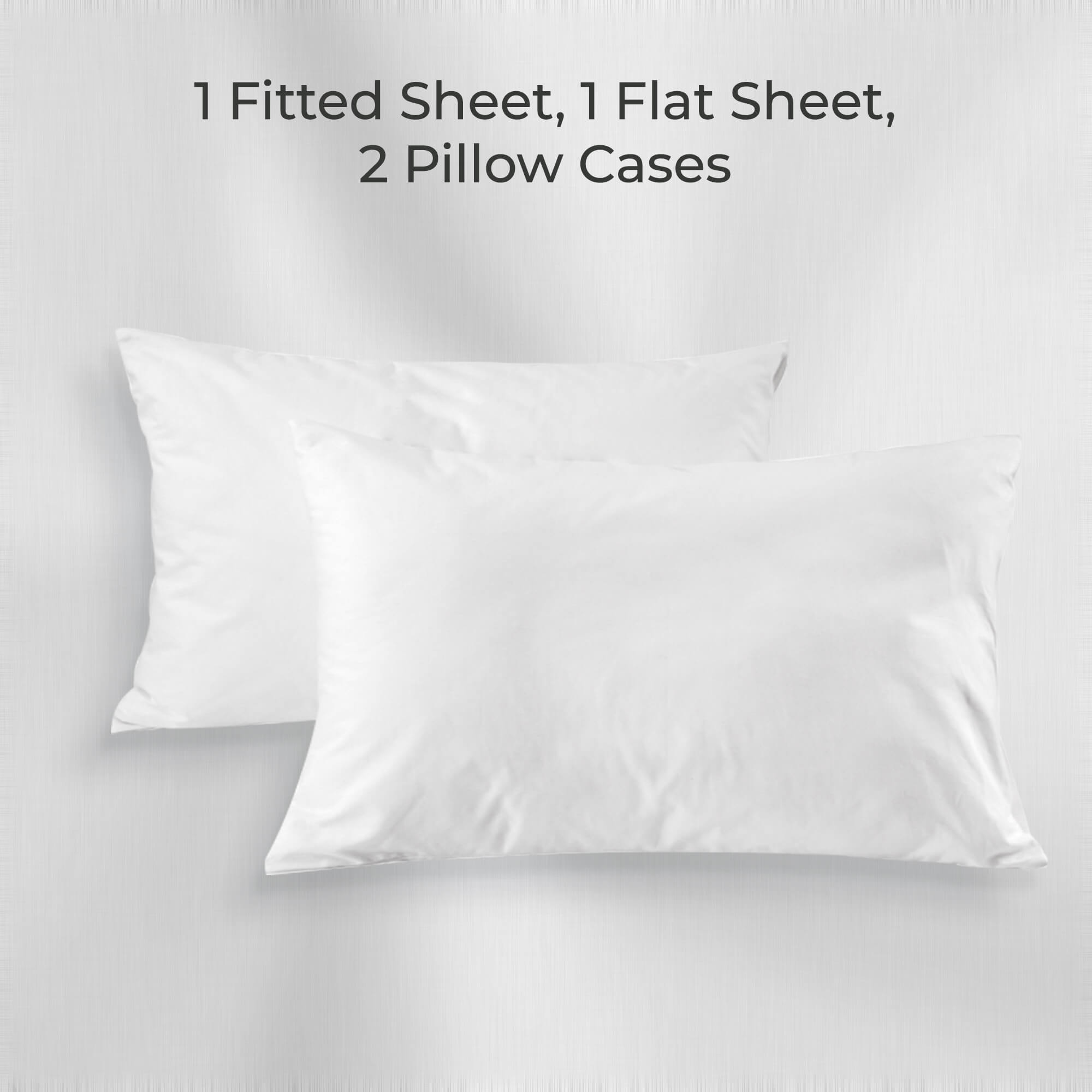 1 new queen size sheet set t180 2 pillow case 1 flat sheet 12''  fit sheet white 