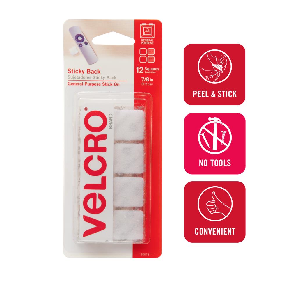 VELCRO® LARGE WHITE 45mm STICK ON PADS Indoor/Outdoor Heavy Duty 2KG Fasteners 