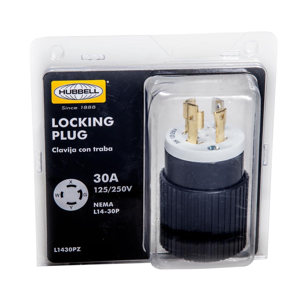 UL Approved L14-30P NEMA 30A 125V-250V Locking Male Plug US Generator Cord 