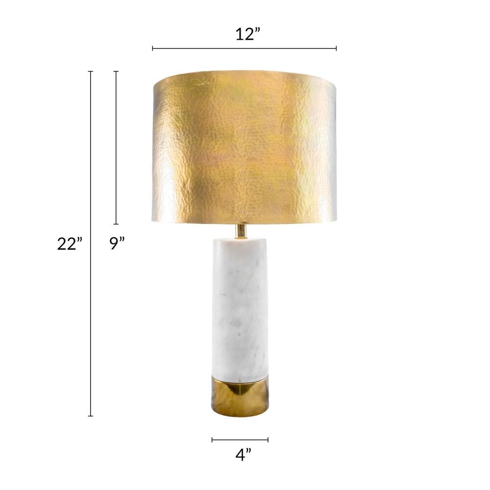 nuLOOM Home Hendry 23 Glass Table Lamp Brass