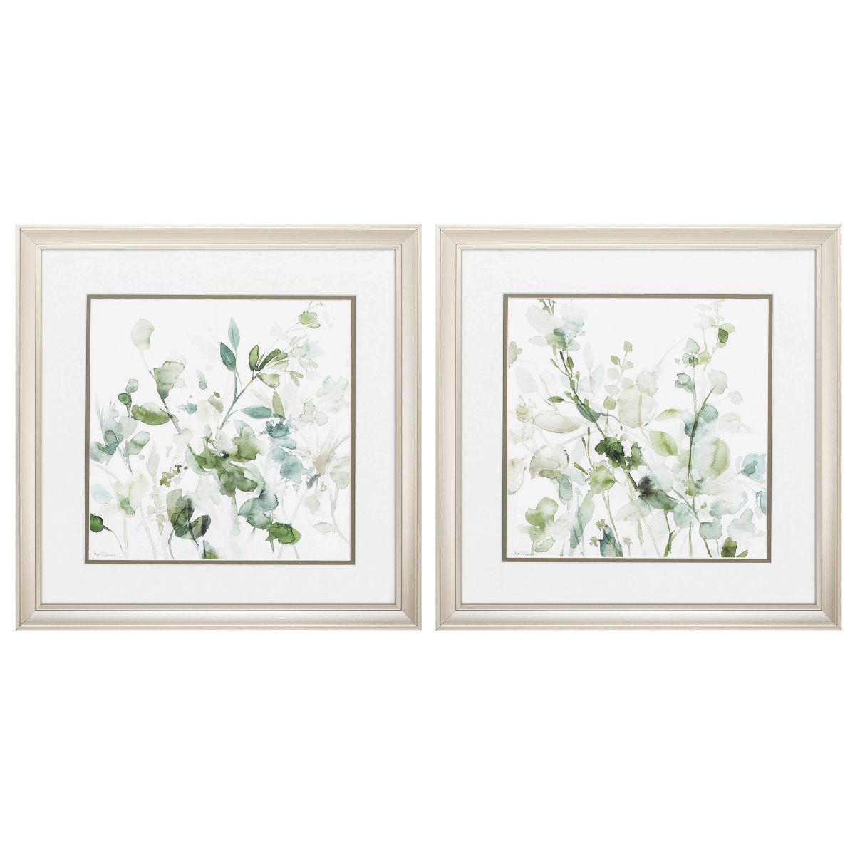 HomeRoots 18 in x 18 in Champagne Gold Color Frame Sage Garden ...
