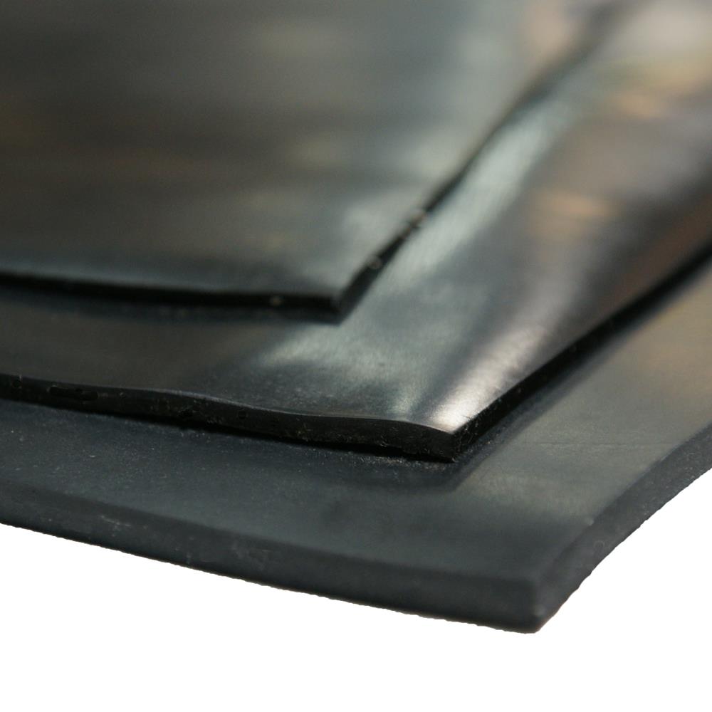 1/4 Thick Rubber-Cal Cloth Inserted SBR 70A Black 36 Width x 24 Length Rubber Sheet