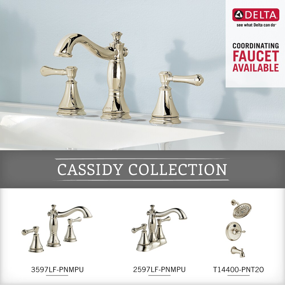 Delta Cassidy 24-in Double Polished Nickel Wall Mount Double Towel Bar