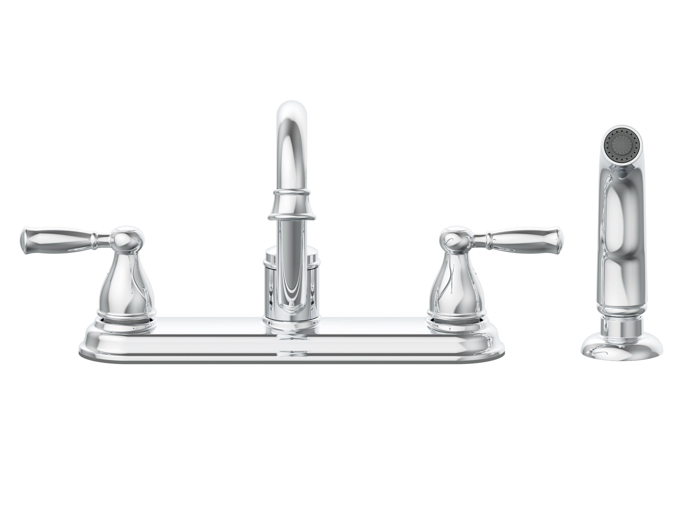 Designers Impressions Polished Chrome Kitchen Faucet w Pop-Up Drain Kit #685749 