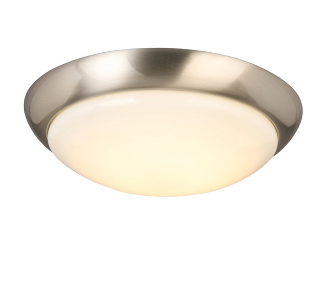 Project Source 13-in Brushed Nickel Integrated LED Flush Mount 