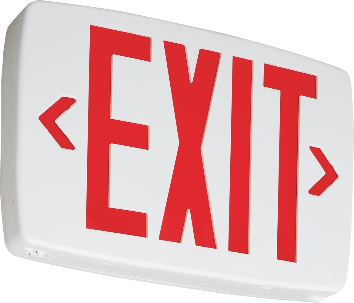 Lithonia Lighting Exit Sign With Battery Backup for sale online 