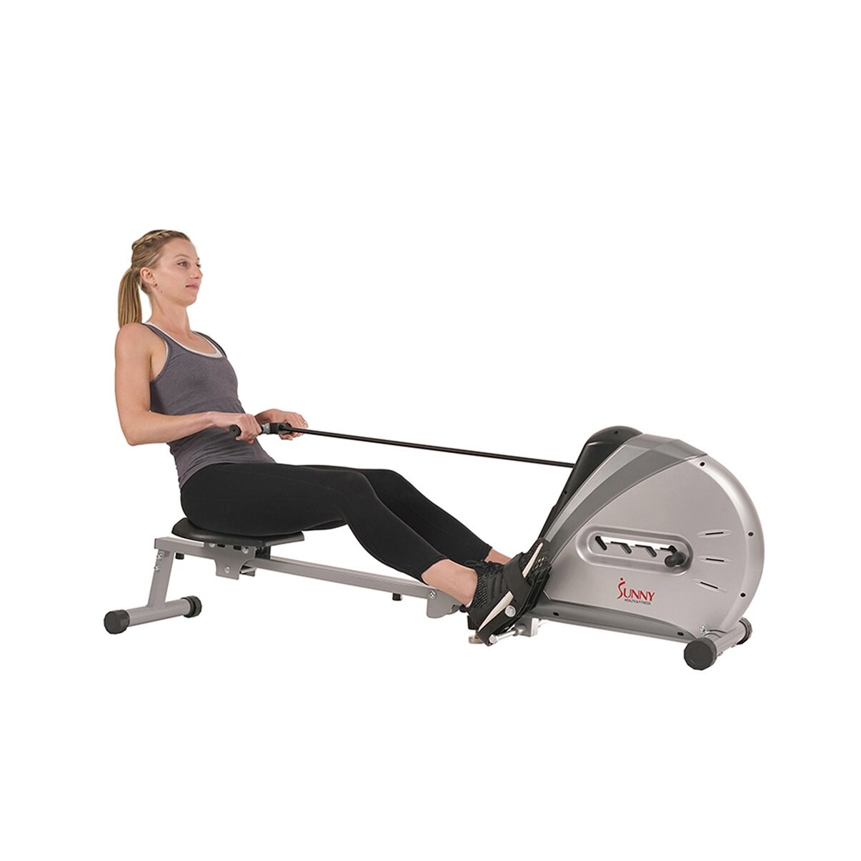 Silver for sale online Sunny Health & Fitness SF-RW1205 Digital Monitor Rowing Machine 