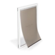 Aluminum Pet Door X-Large (91- 110-lb) White Aluminum Pet Door
