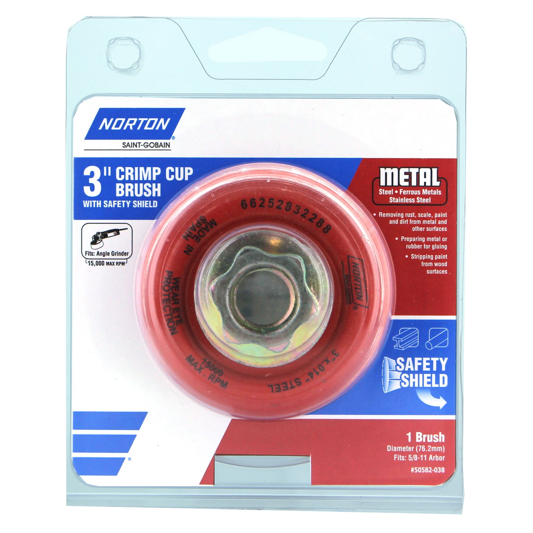 4.5 Steel Crimped Crimp Wire Brush Wheel Cup Replacement for Angle Grinder" 