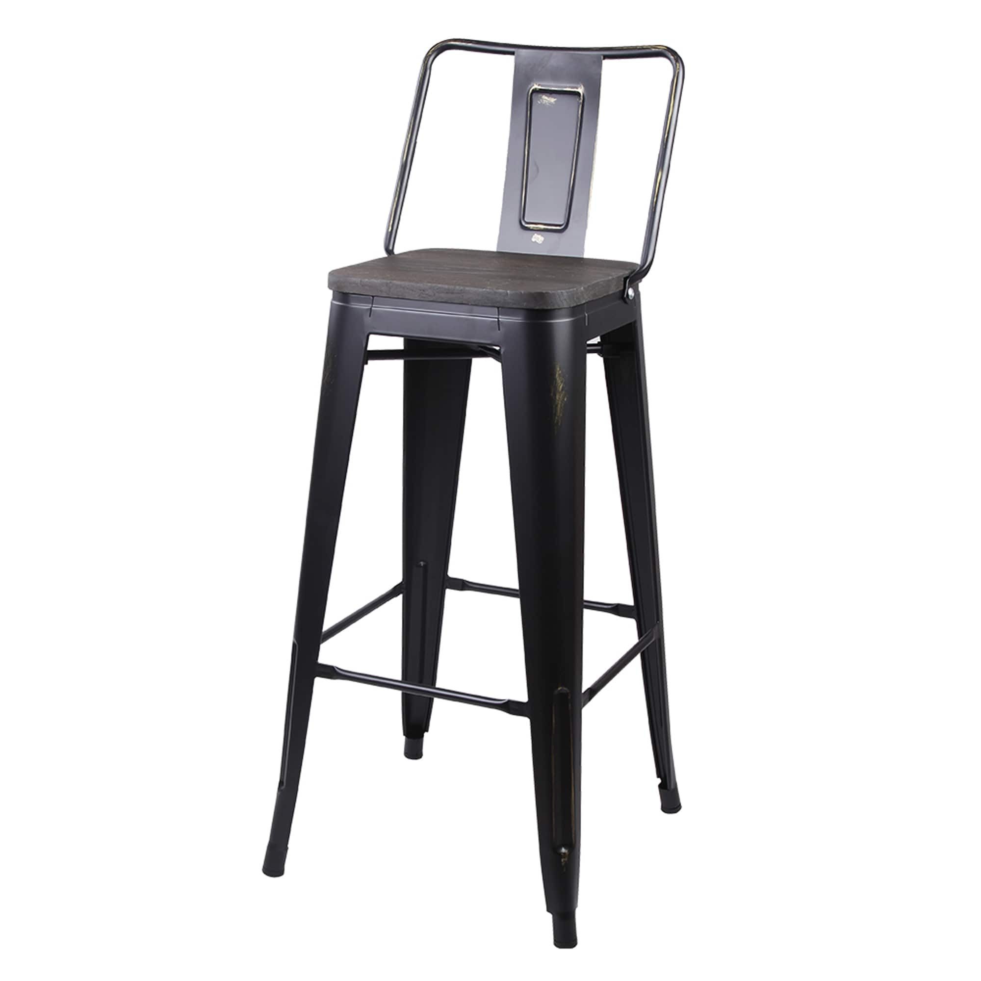 antique black bar stools