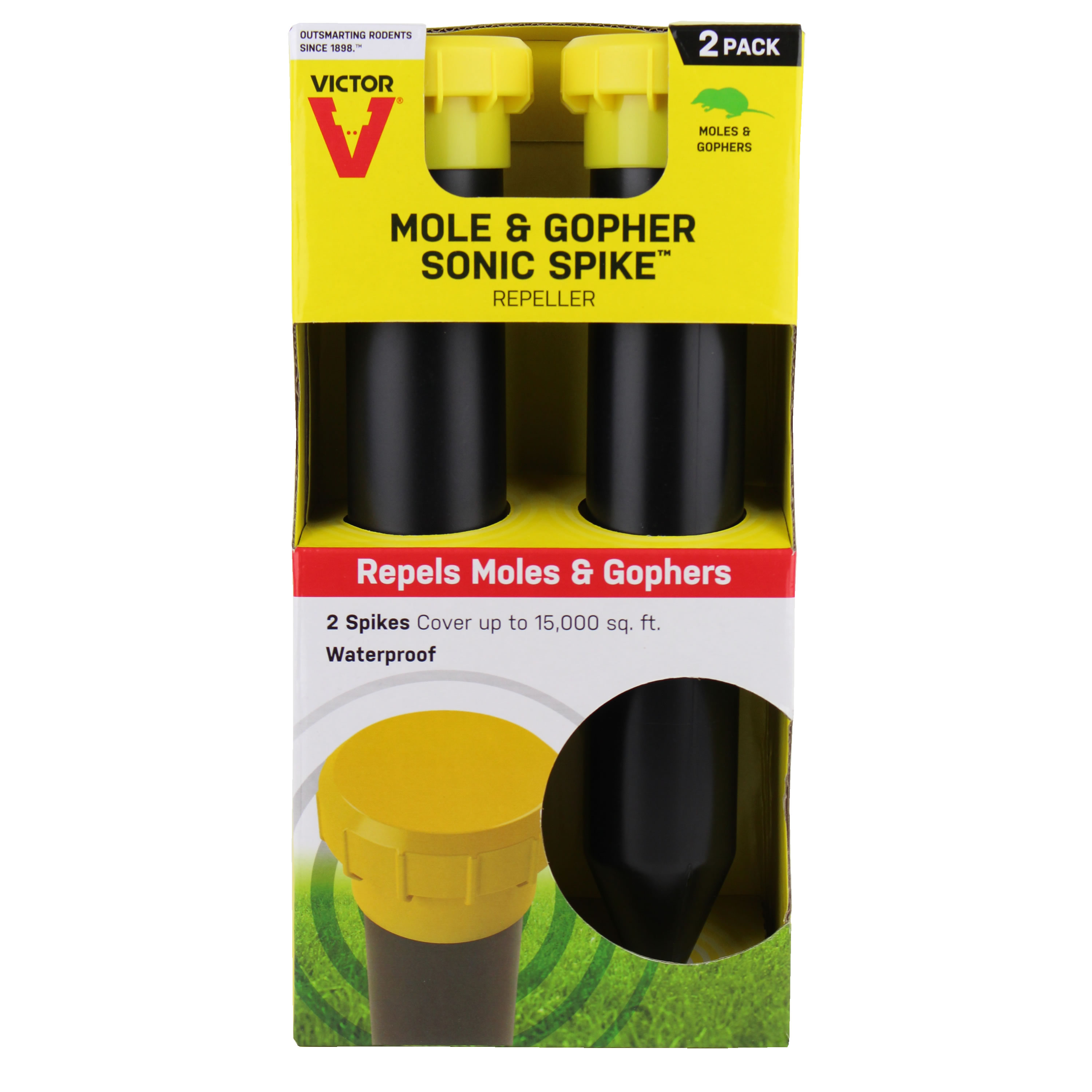 get rid of moles... Solar Mole Repellent Device Sonic Mole Repeller 2 pack