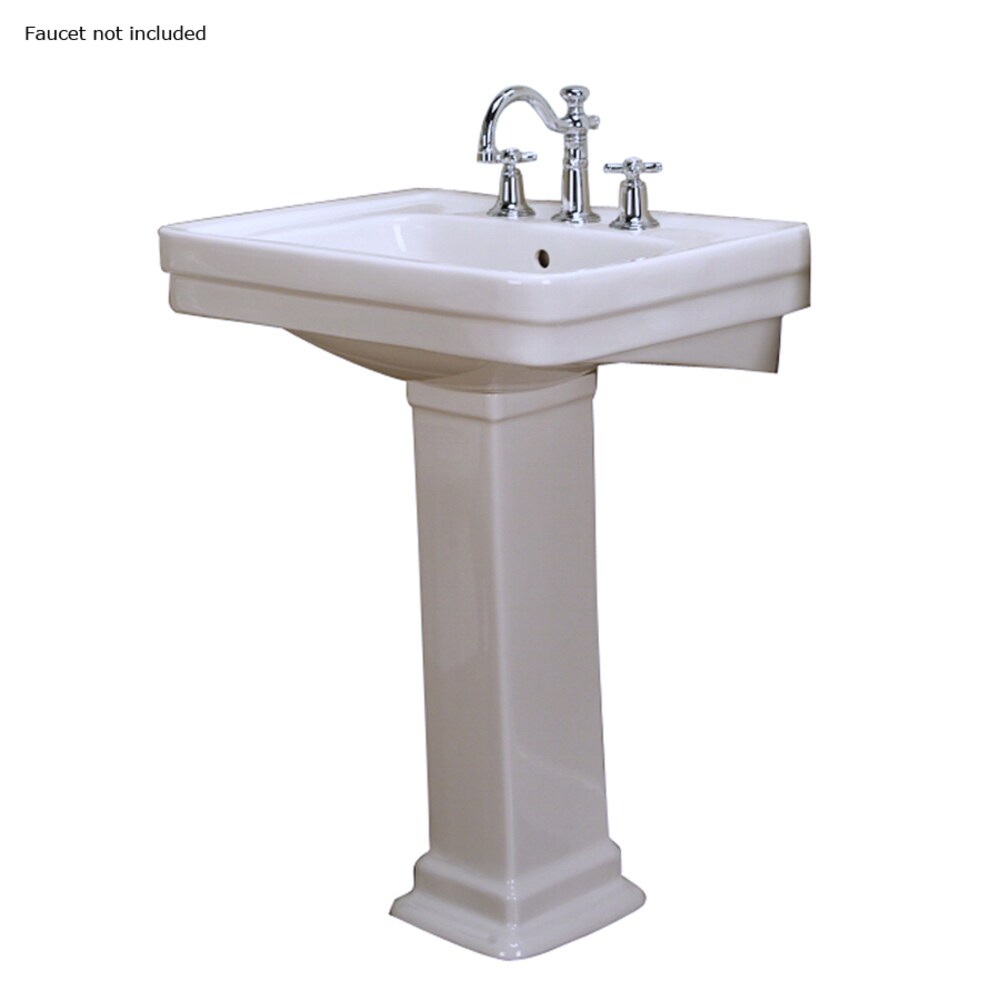 Barclay Sussex 34.75-in H White Vitreous China Traditional Pedestal Sink  Combo (20-in x 26-in)