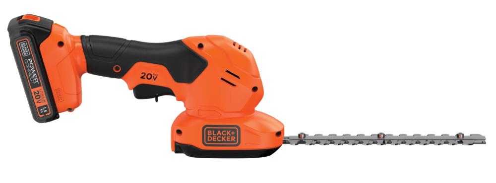 BLACK+DECKER 20-Volt Max 8-in Dual Cordless Electric Hedge Trimmer 1.5 Ah (Battery Included)