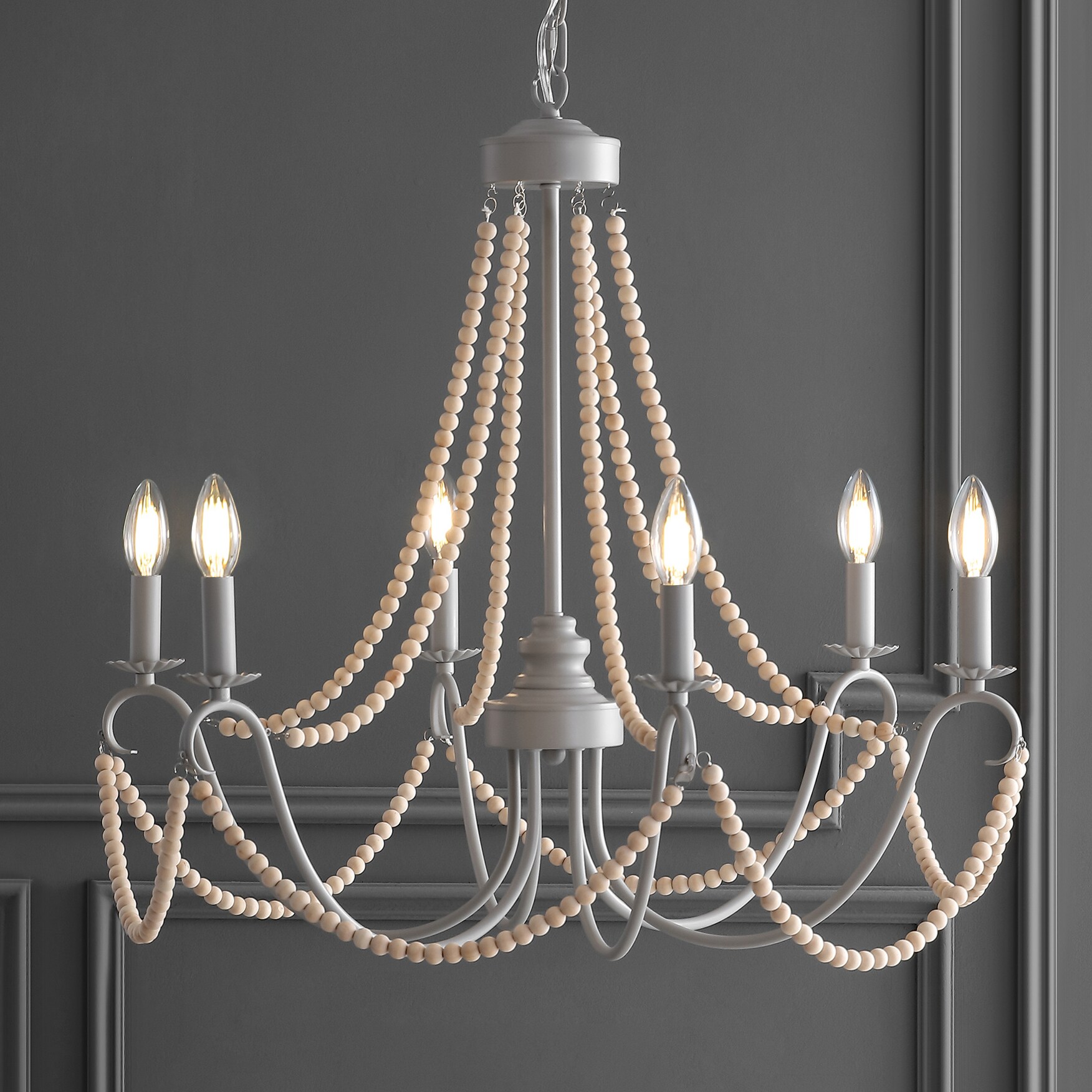 french country beaded chandelier