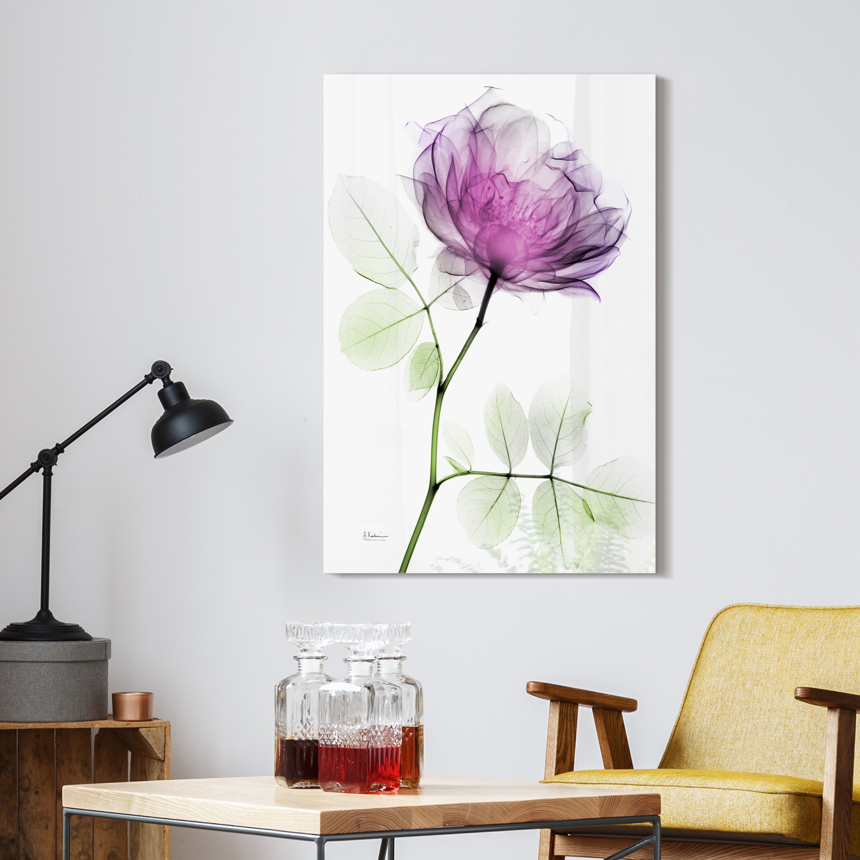 Empire Art Direct 48-in H x 32-in W Floral Glass Print