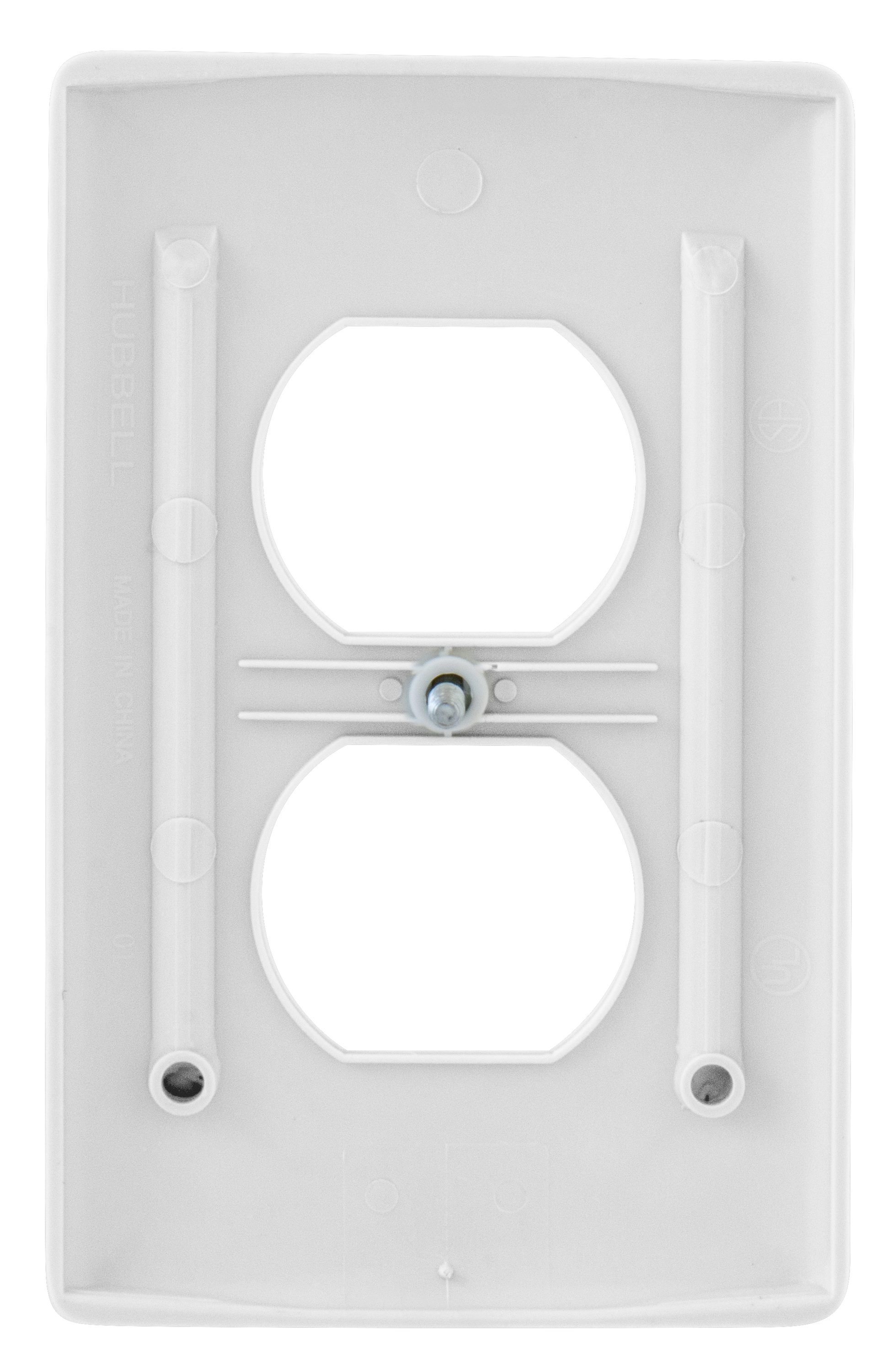 Set Of 5 Hubbell Ivory Mid-Size 1 Gang Unbreakable Outlet Plate Cover P7679 