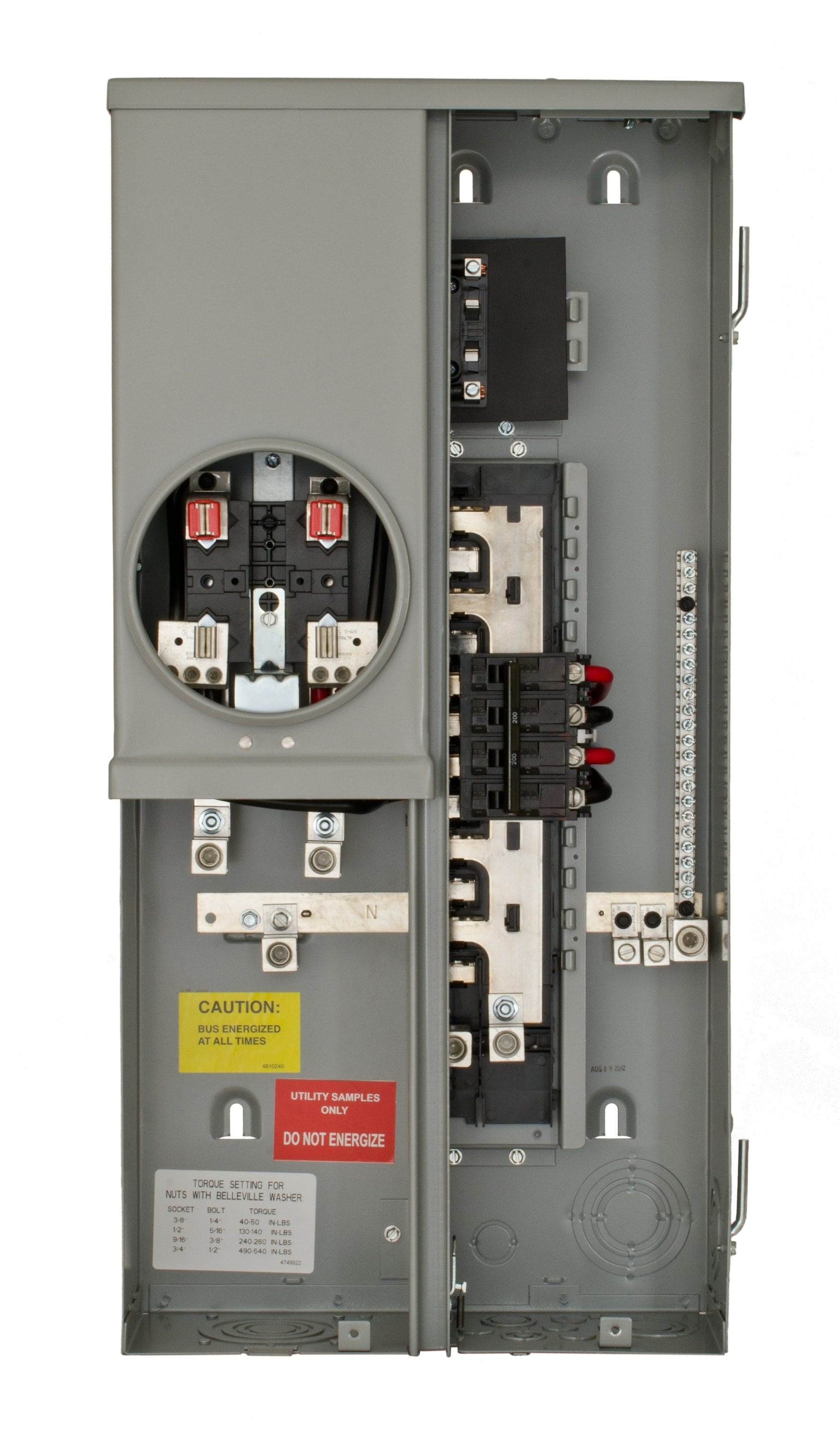 SIEMENS GIDDS-660875 660875 Outdoor Main Breaker Metered Service Equipment Panel 200Amp 
