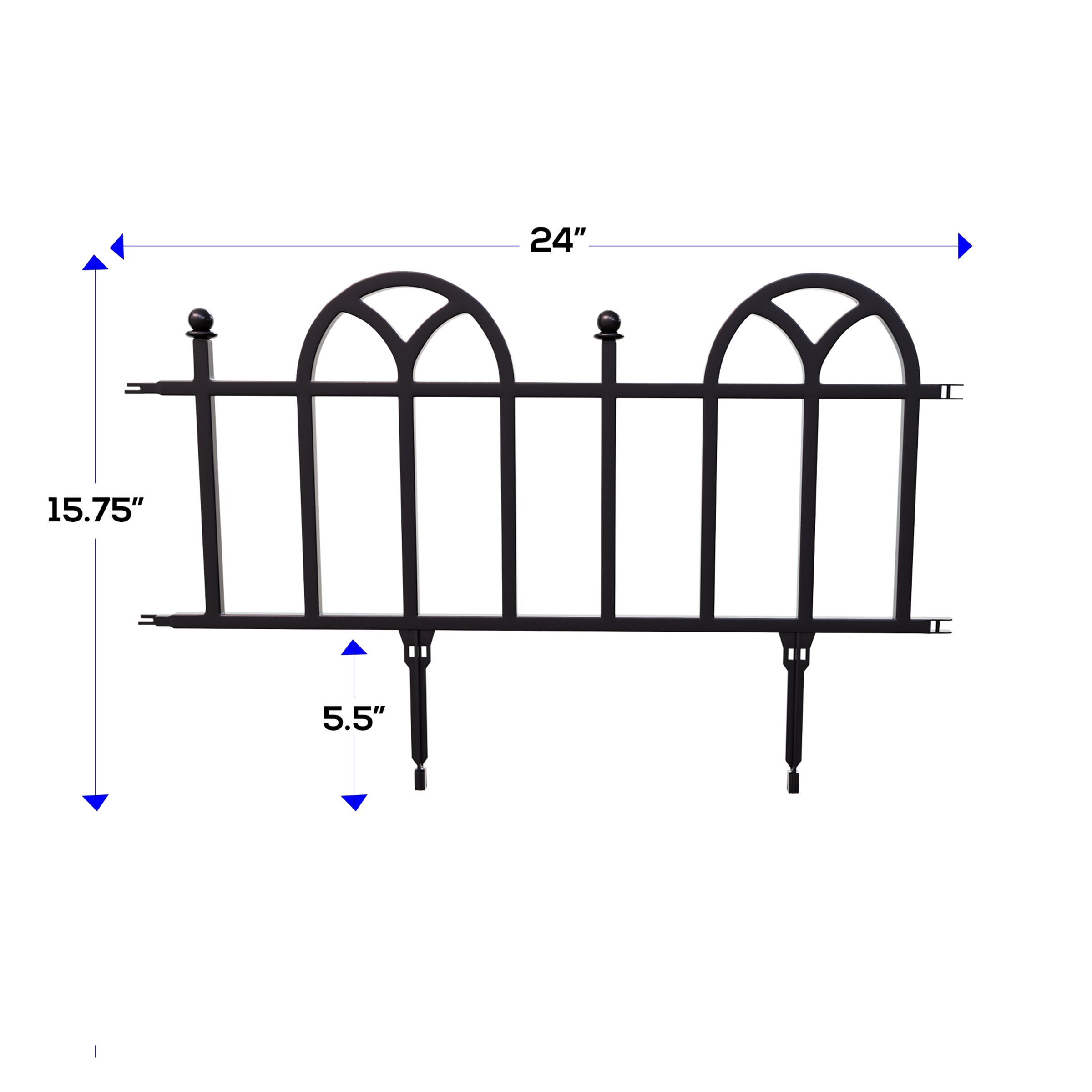 Nature Spring 4-pack 8-ft Black Plastic Landscape Edging Bundle In The 