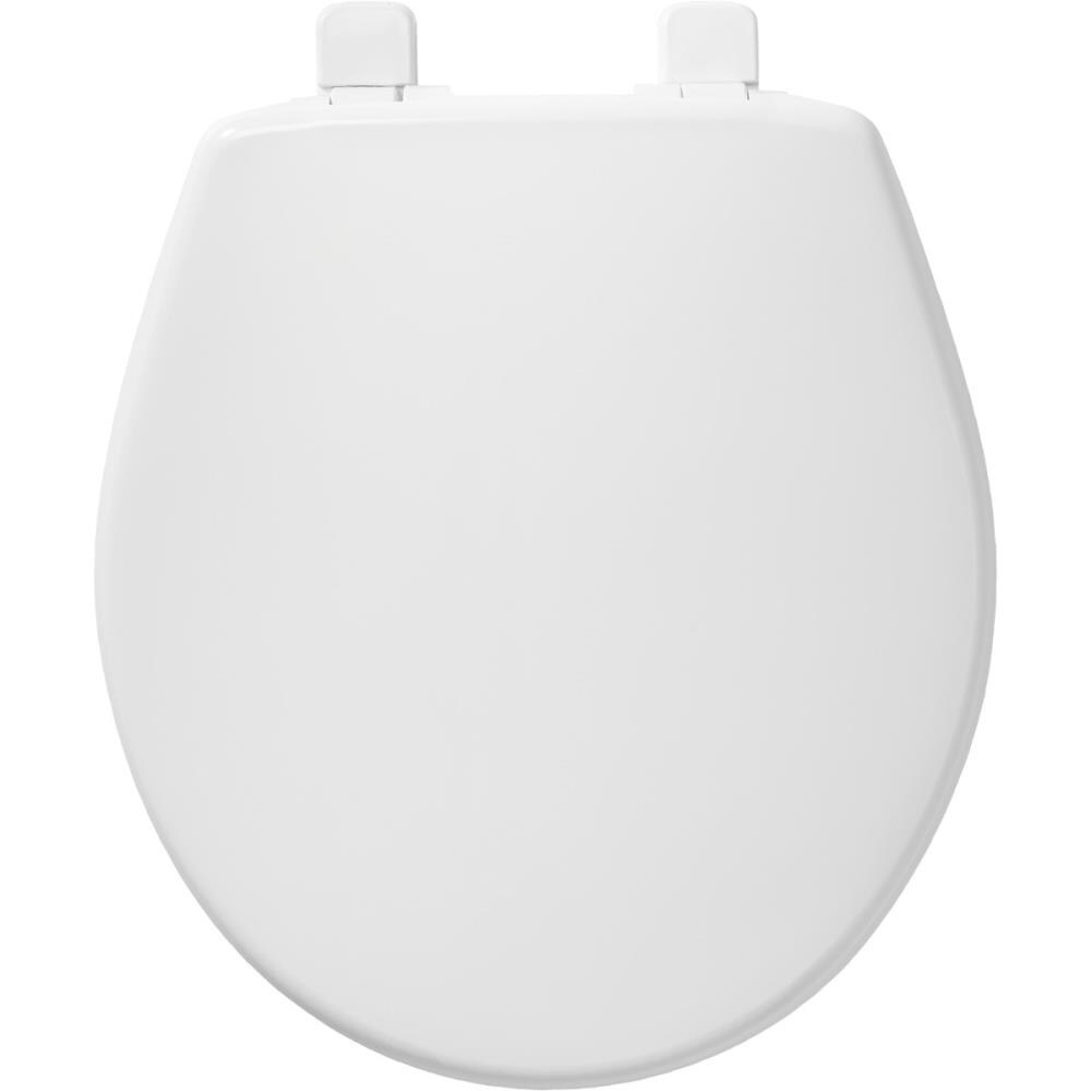 BEMIS Slow Close STA-TITE Elongated Closed Front Toilet Seat in Warm White 