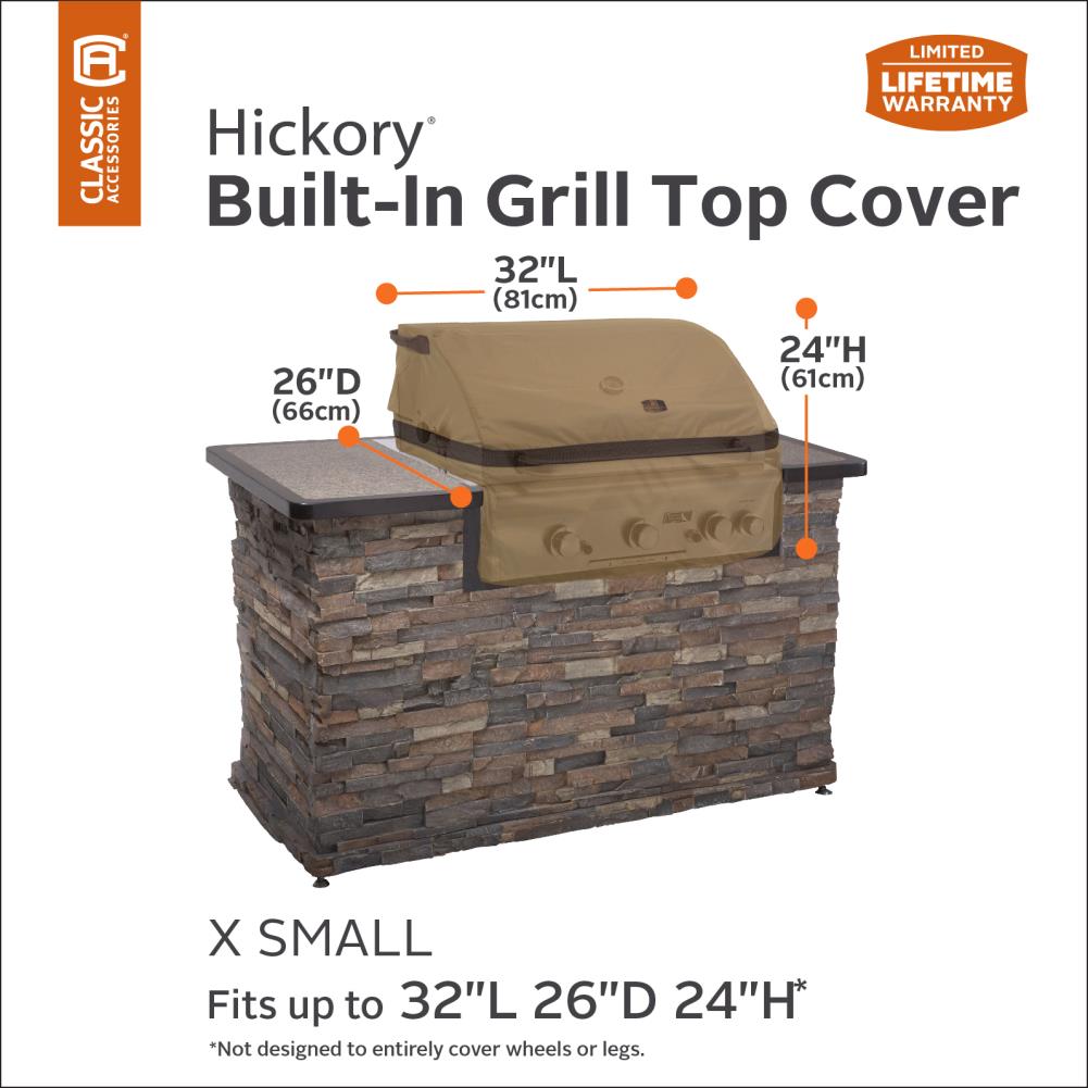 Classic Accessories Hickory 27in Hickory BuiltIn Gas Grill Cover in