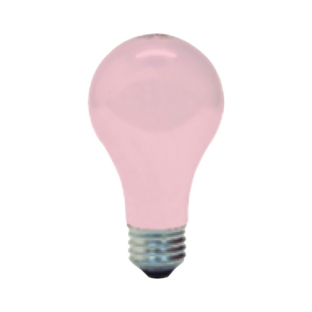 Pack GE Incandescent Bulbs Soft Pink 100W 2 Bulbs 1860. 