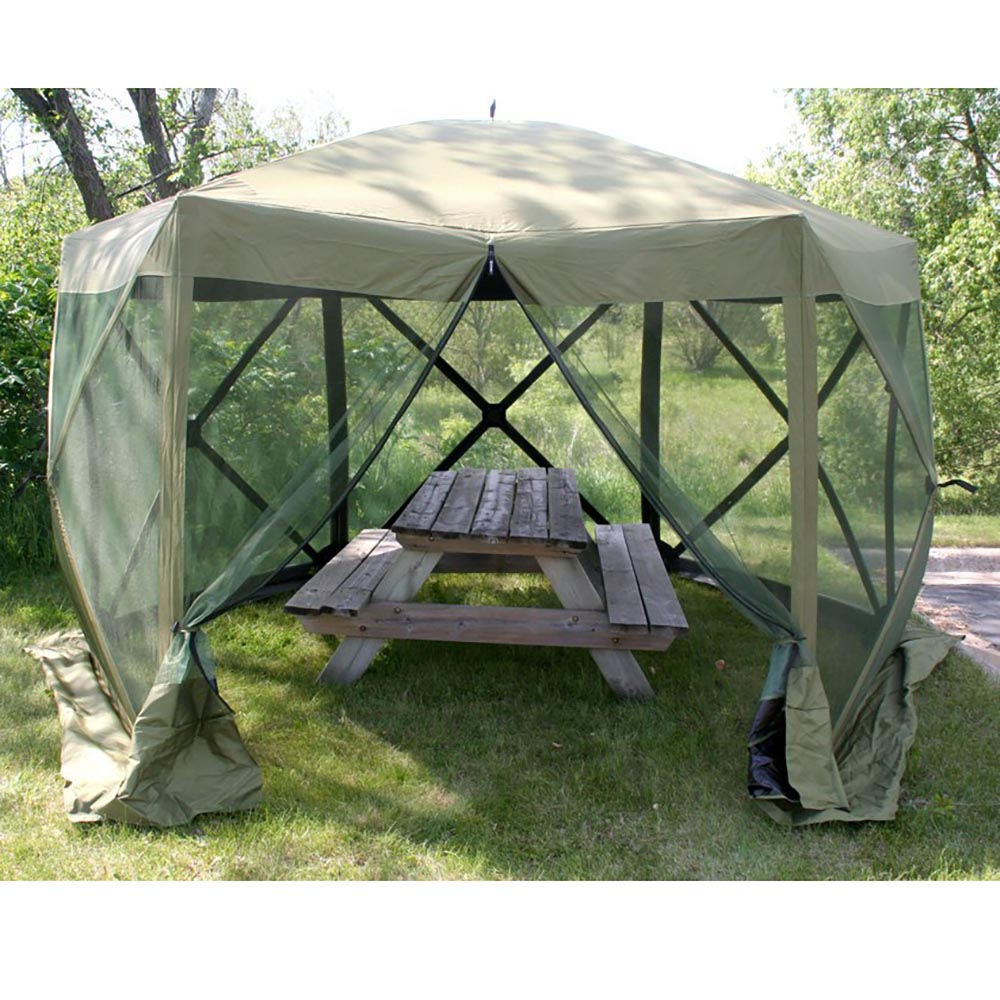 Clam Quick Set 12877 Escape/Sky Screened Gazebo Canopy Tent Rain Fly Tarp Tan 