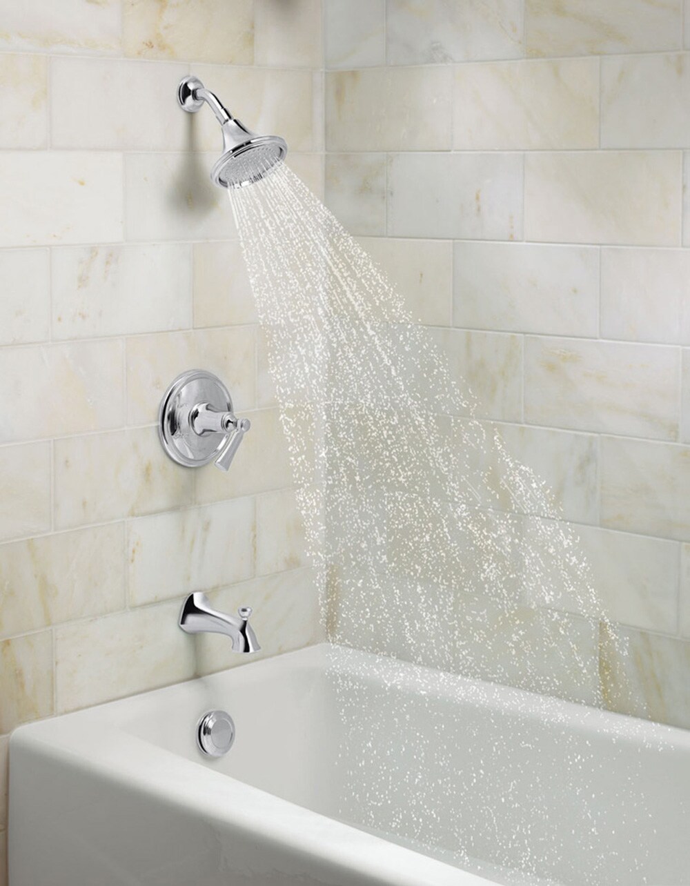 KOHLER Elliston Polished Chrome 1-Handle Shower Faucet with 