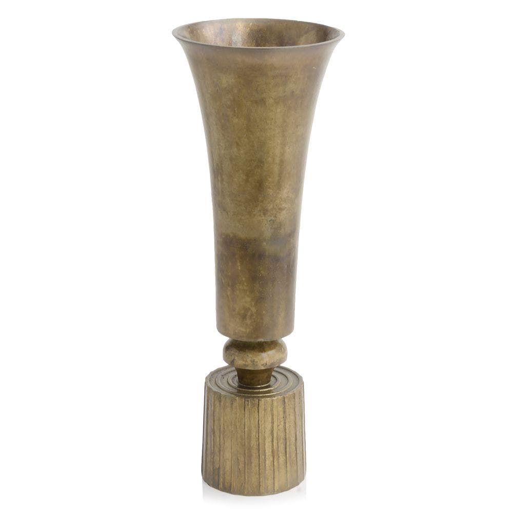 HomeRoots Aluminum 11.5x 11.5x 30 Regal XL Vintage Brass Vase 