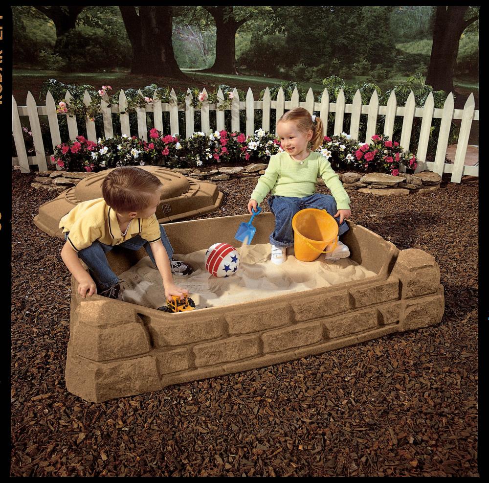 Step2 Play and Store 2' Rectangular Sandbox with Cover