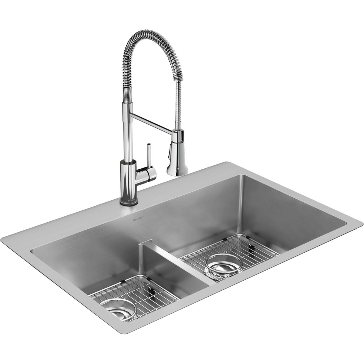 765x480mm Polished Inset 2.0 Bowl Stainless Steel Kitchen Sink & Accessories D23 