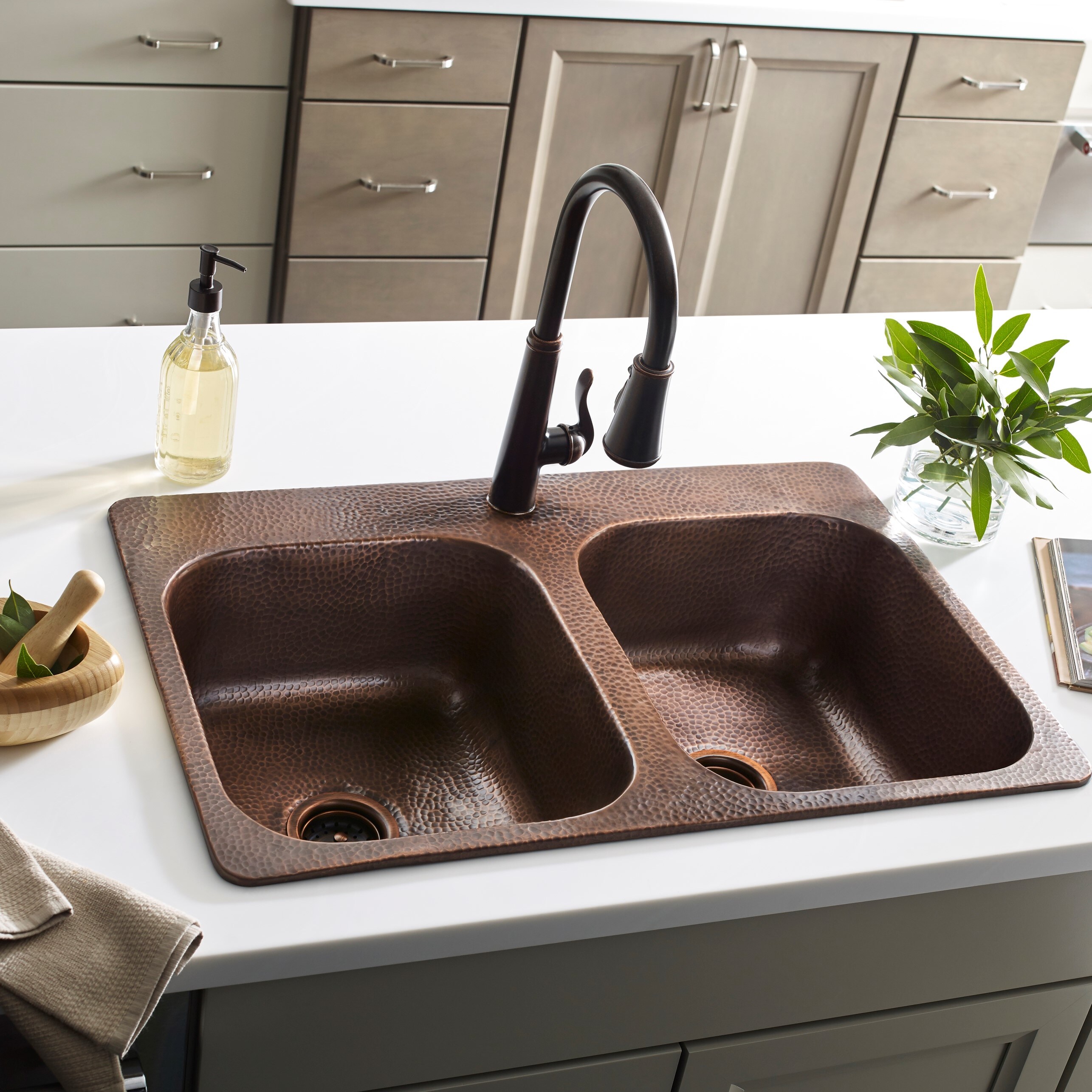 Bar Prep Sink Drop-in Handcrafted 15 in 1-Hole in Hammered Nickel Durable 