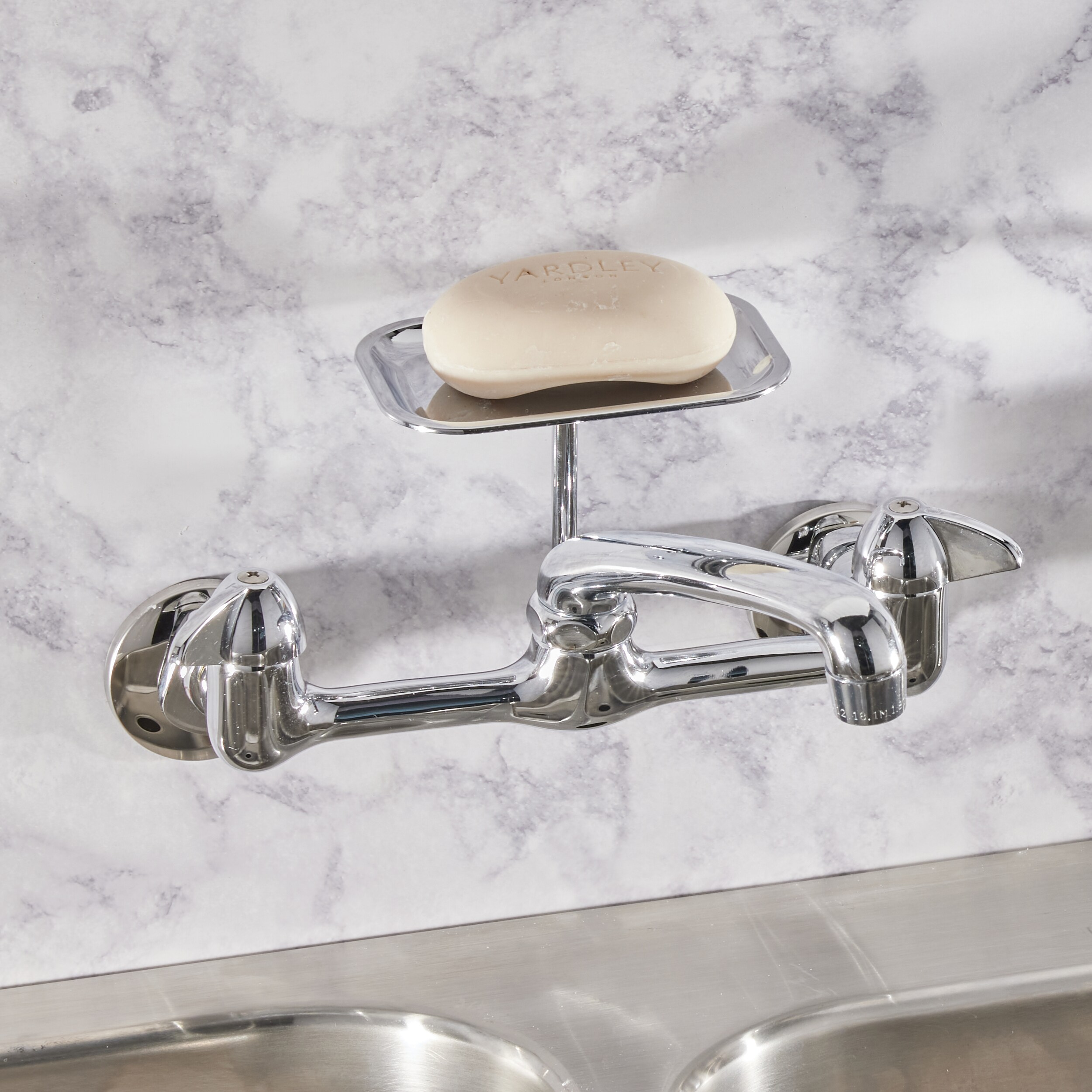 Homewerks Worldwide Kitchen faucets- wall mount Chrome 2-handle Wall-mount Low-arc Kitchen Faucet