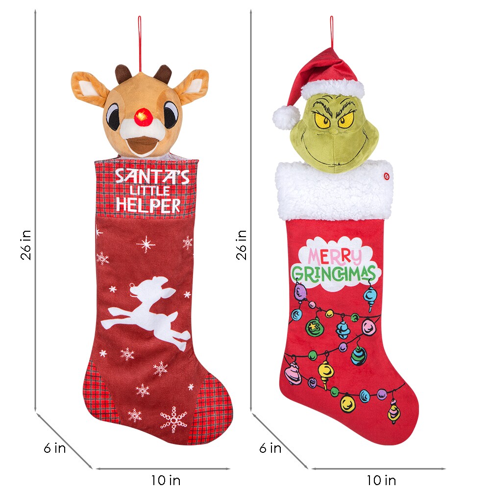 New 4 Pack 16" CRAFT CHRISTMAS STOCKINGS *2 Sets Available* 