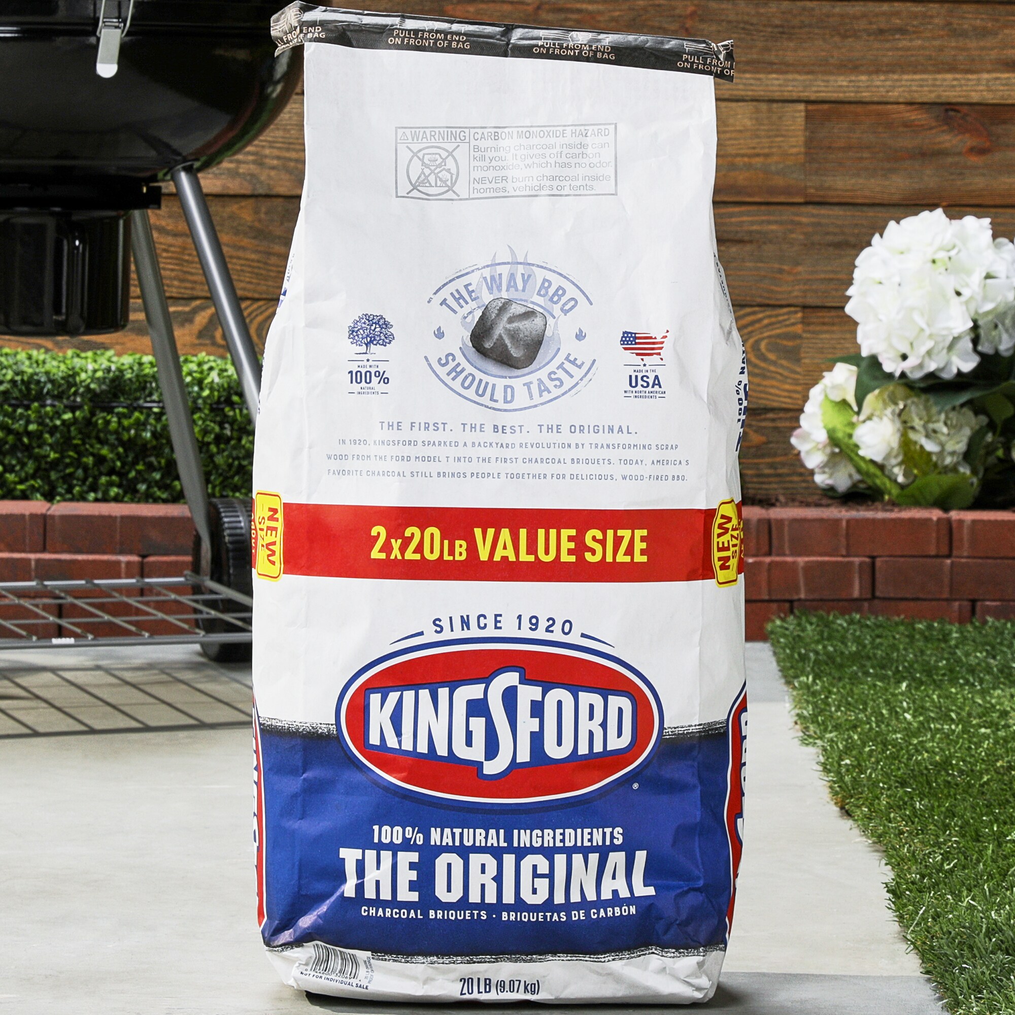 Kingsford Original Charcoal Briquettes, BBQ Charcoal for Grilling 20lb