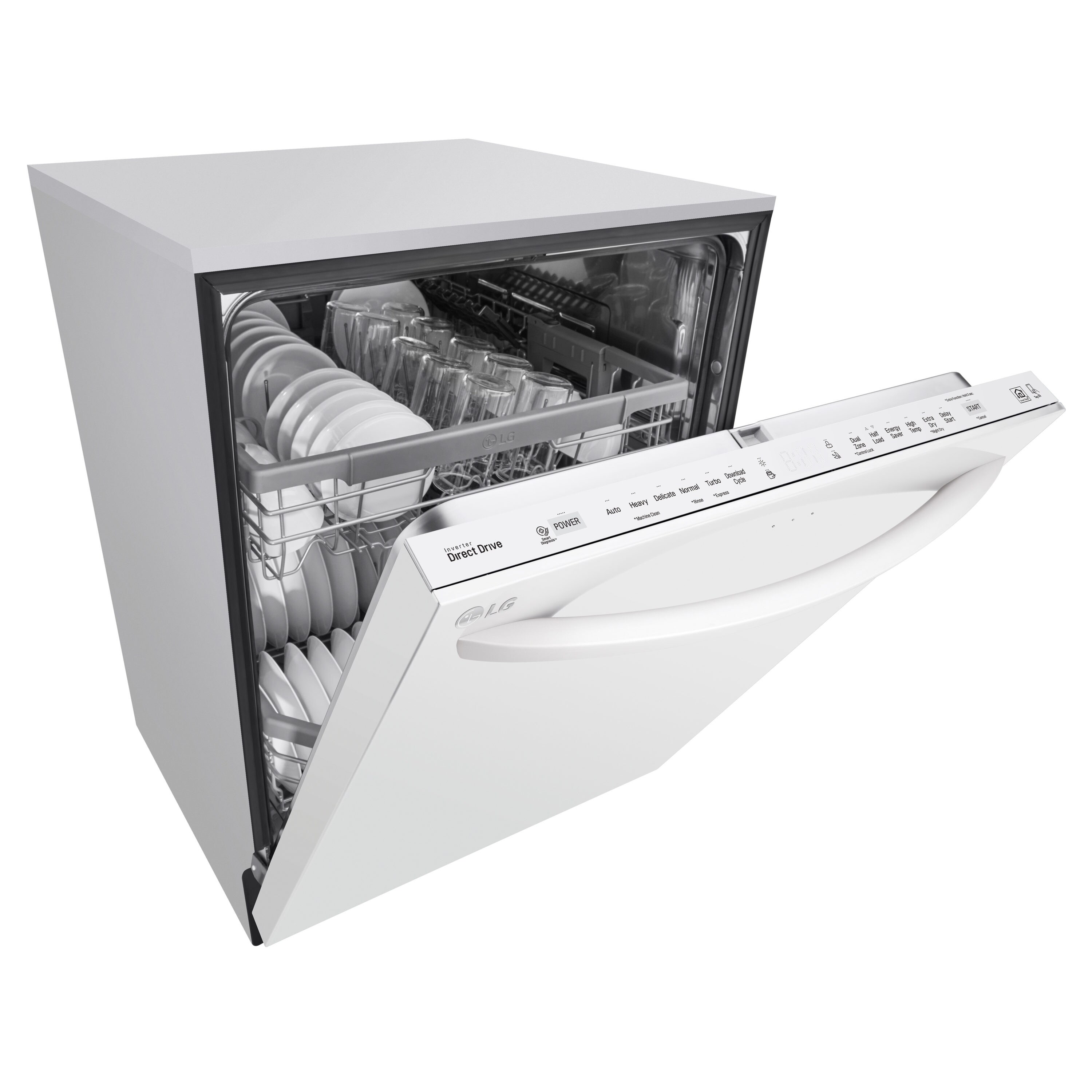 LG 46Decibel Builtin Dishwasher (White) 24 Inch; Actual 23.