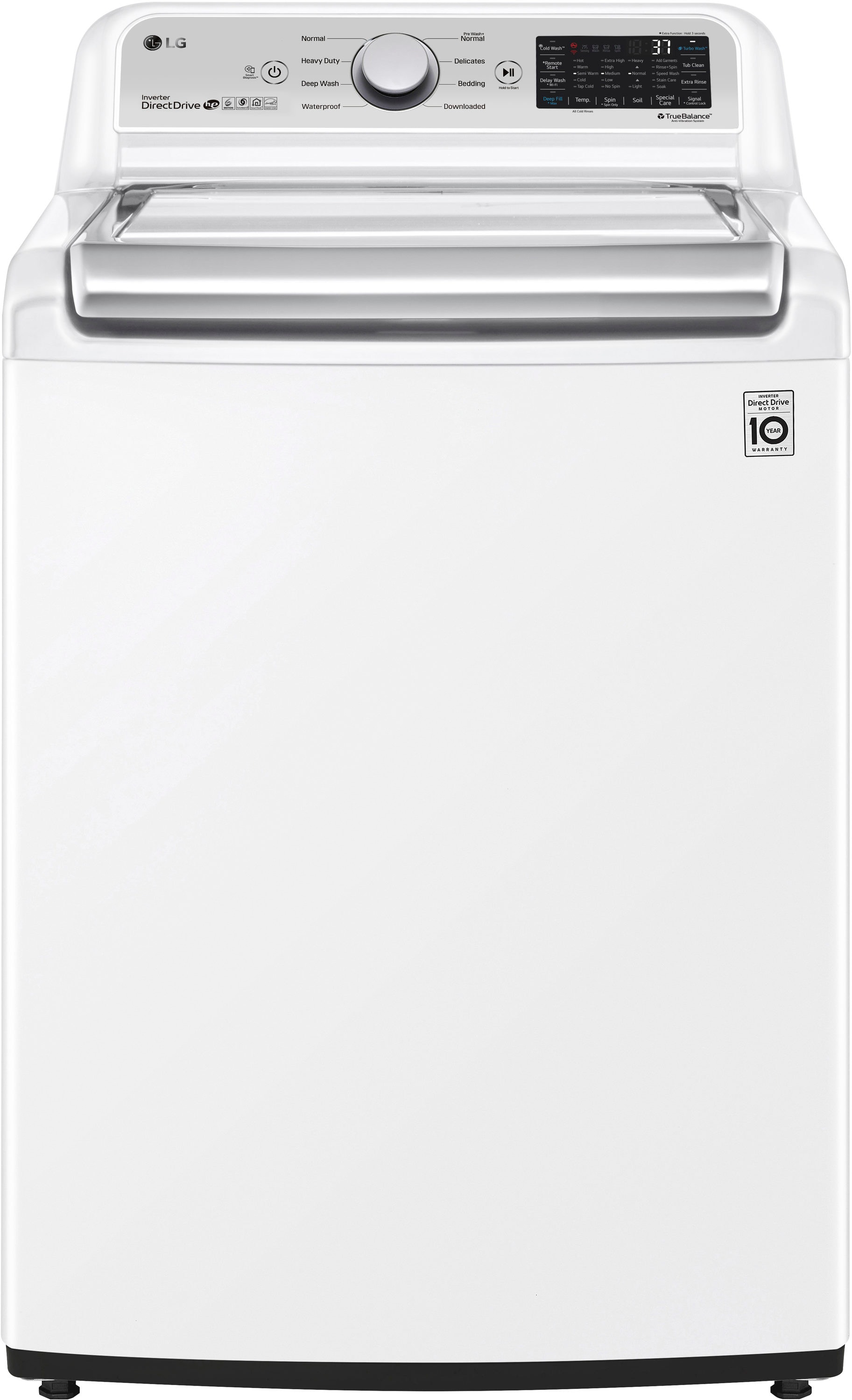 TurboWash 3D Wi-Fi Enabled 4.8-cu ft Agitator Top-Load Washer (White) ENERGY STAR in the Top-Load Washers department at Lowes.com