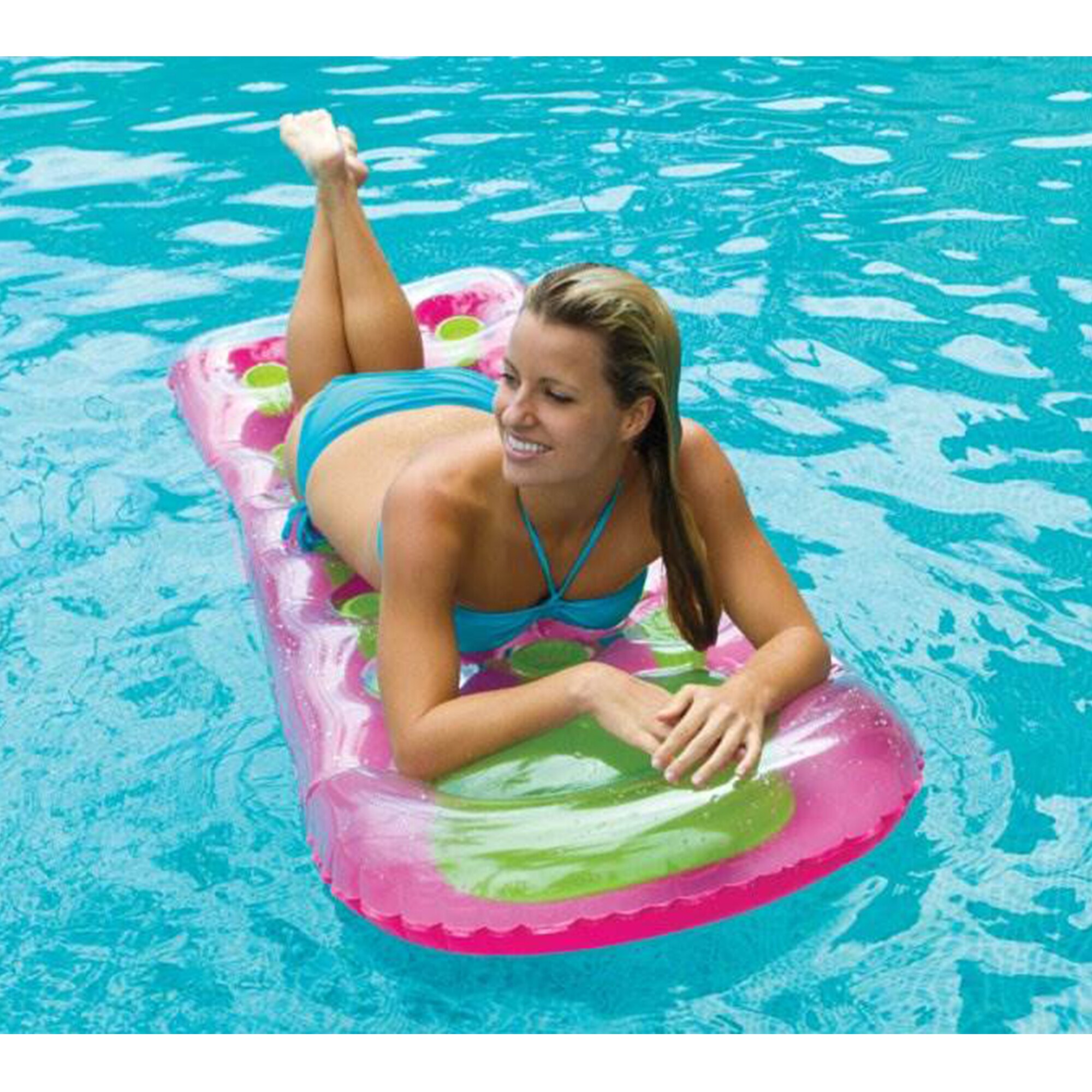 Intex Blue Pink Lilos Beach Pool Garden Air Beds" 72 x 27 " New In Sealed Pack 