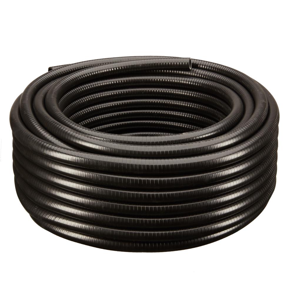 3 Dia. x 25 ft HydroMaxx Black Flexible PVC Pipe for Koi Ponds Irrigation and Water Gardens 