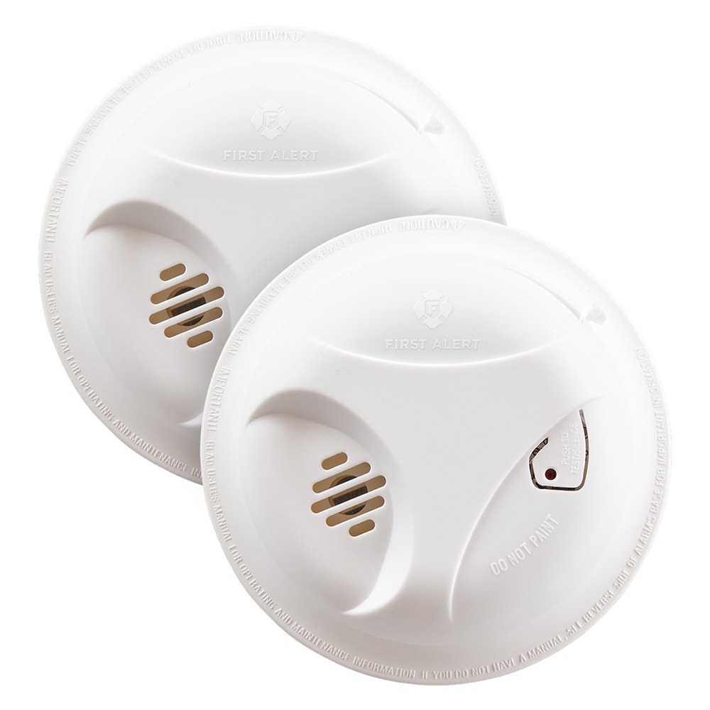 2 PACK IONIZATION SMOKE DETECTOR Battery Operated Home Fire Alarm Safety Sensor 