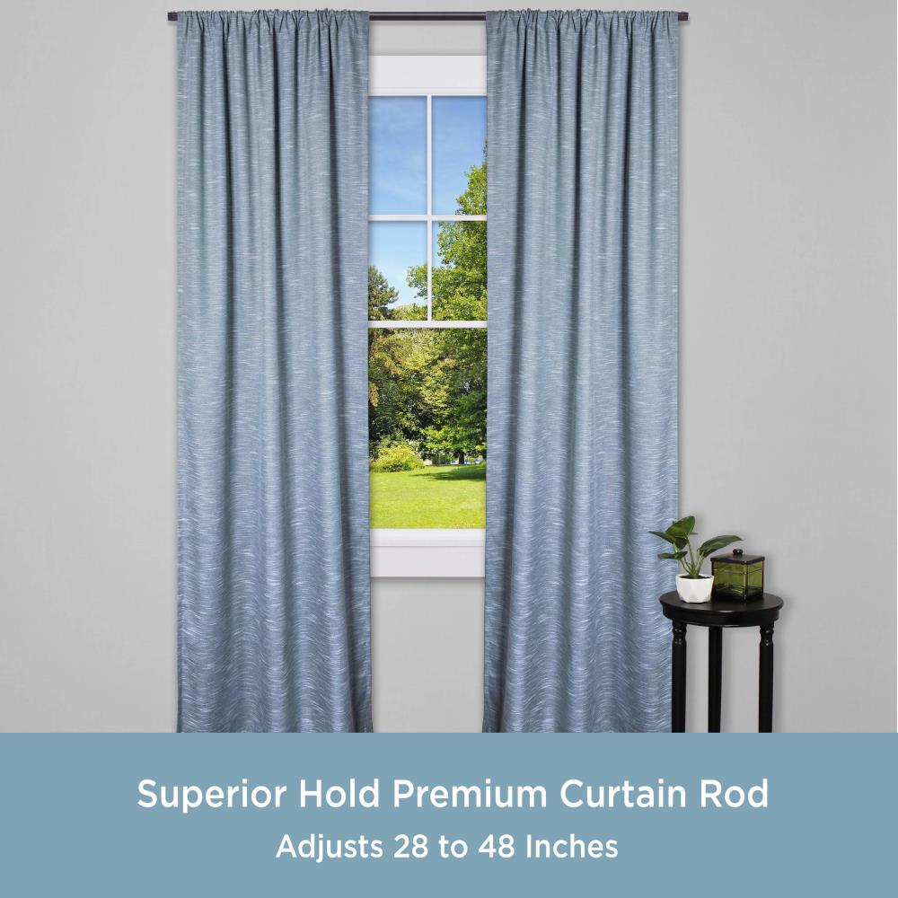 28 to 48-Inch Rod Desyne Lockseam 2-Inch Window Curtain Rod Steel,28 x 2 x 0.8 inches