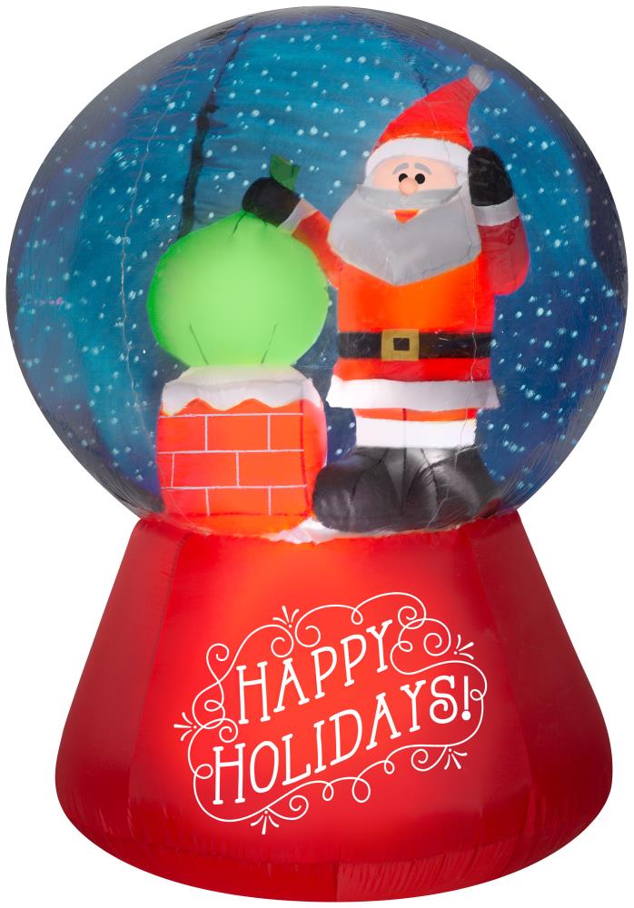 Christmas Inflatable Happy Holidays Ornament Scene By Gemmy 