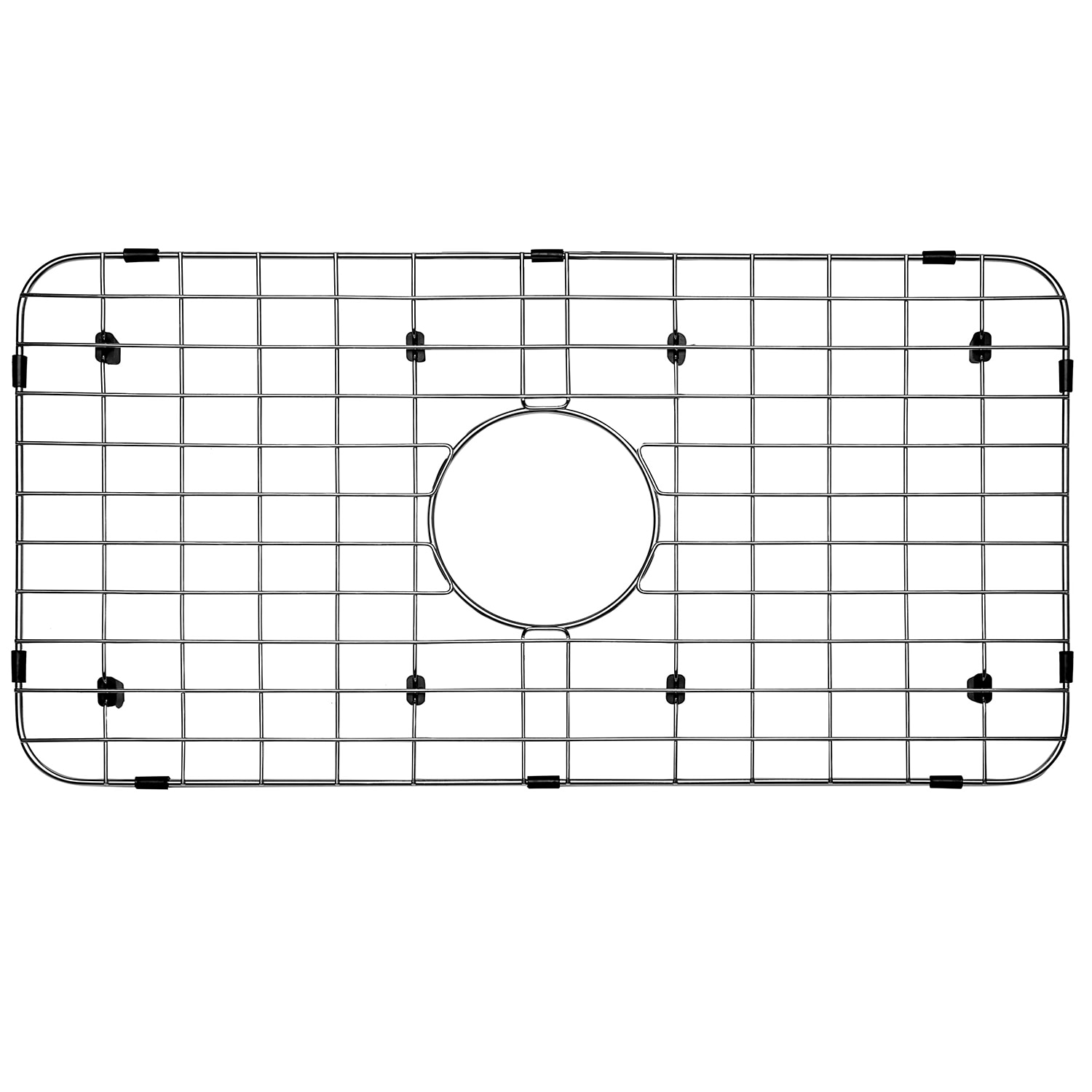 304 Heavy Gauge Stainless Steel 2 grids set with Combined Dimension 29-1/4 X 14-13/16 Serene Valley Sink Grid NWH-K6488 Upper Right Corner Drain