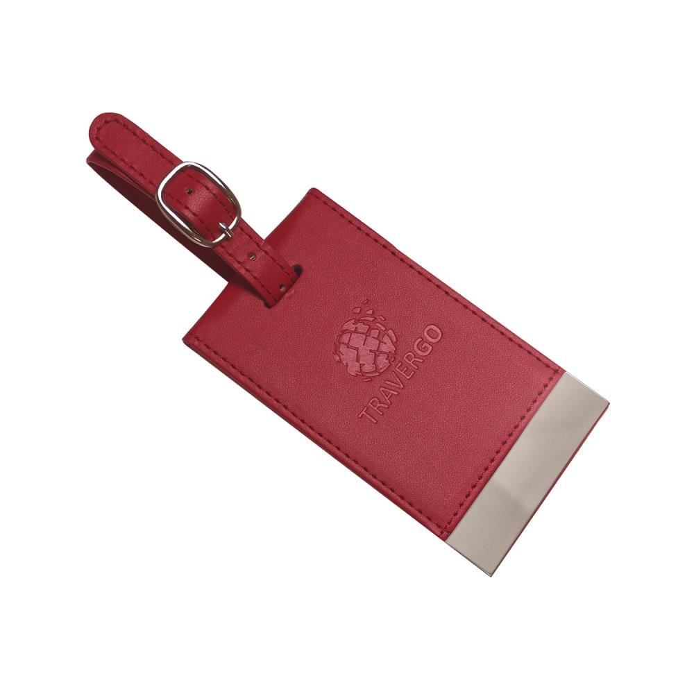Louis Vuitton Red Leather Luggage Tag 108lv52