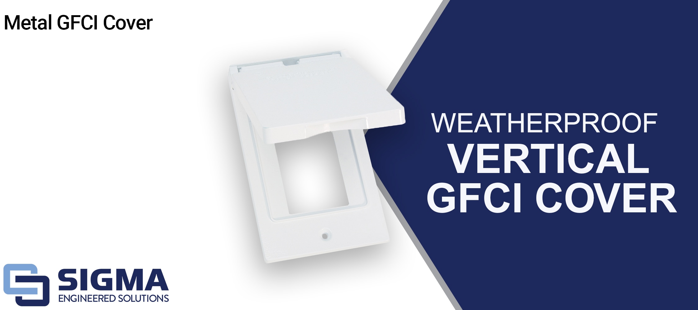 Sigma Electric 14248WH 1-Gang Vertical GFCI Cover White