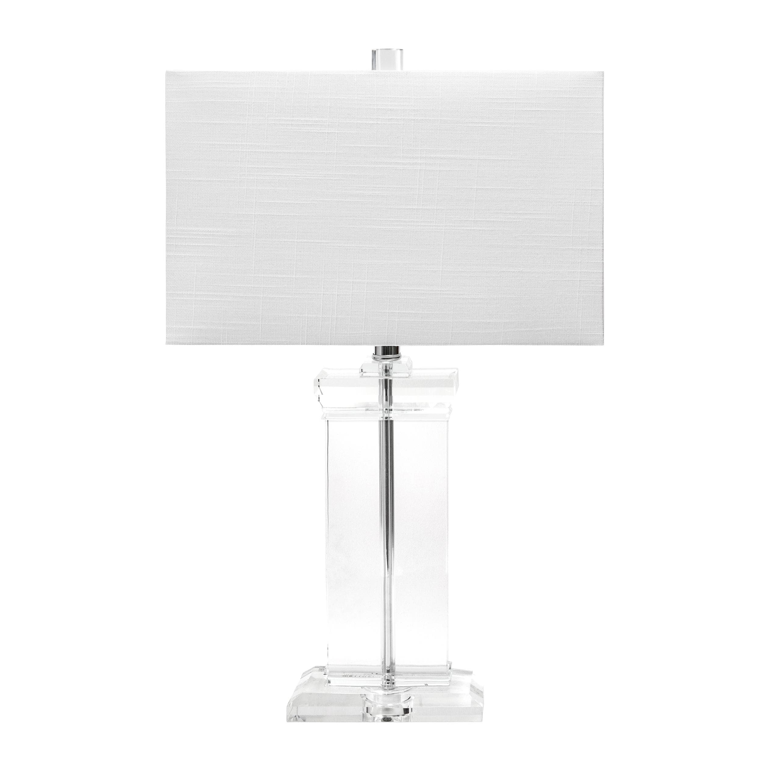 nuLOOM 25-in Clear 3-Way Table Lamp with Fabric Shade