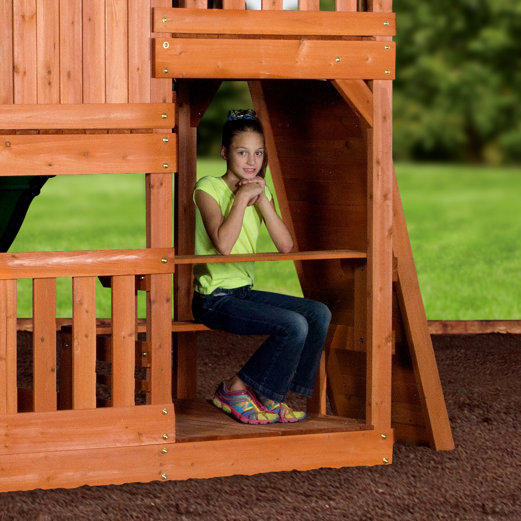 backyard discovery oakmont cedar wooden swing set $75