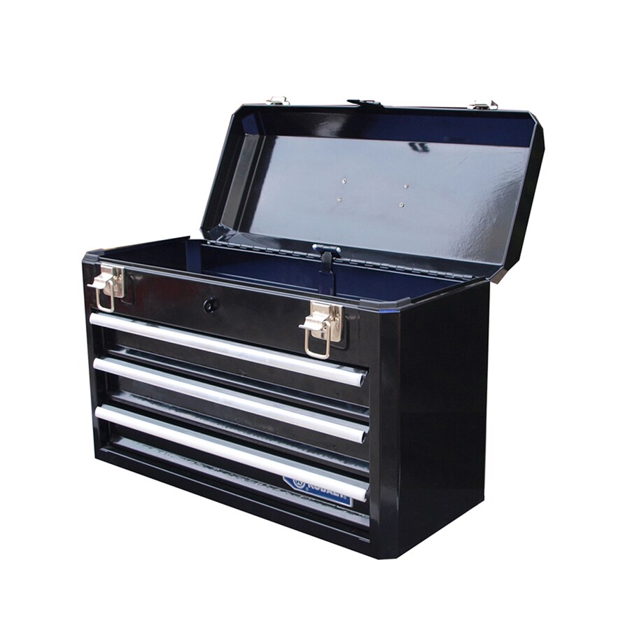 Kobalt Portable 20 67 In 3 Drawer Black Steel Lockable Tool Box In The