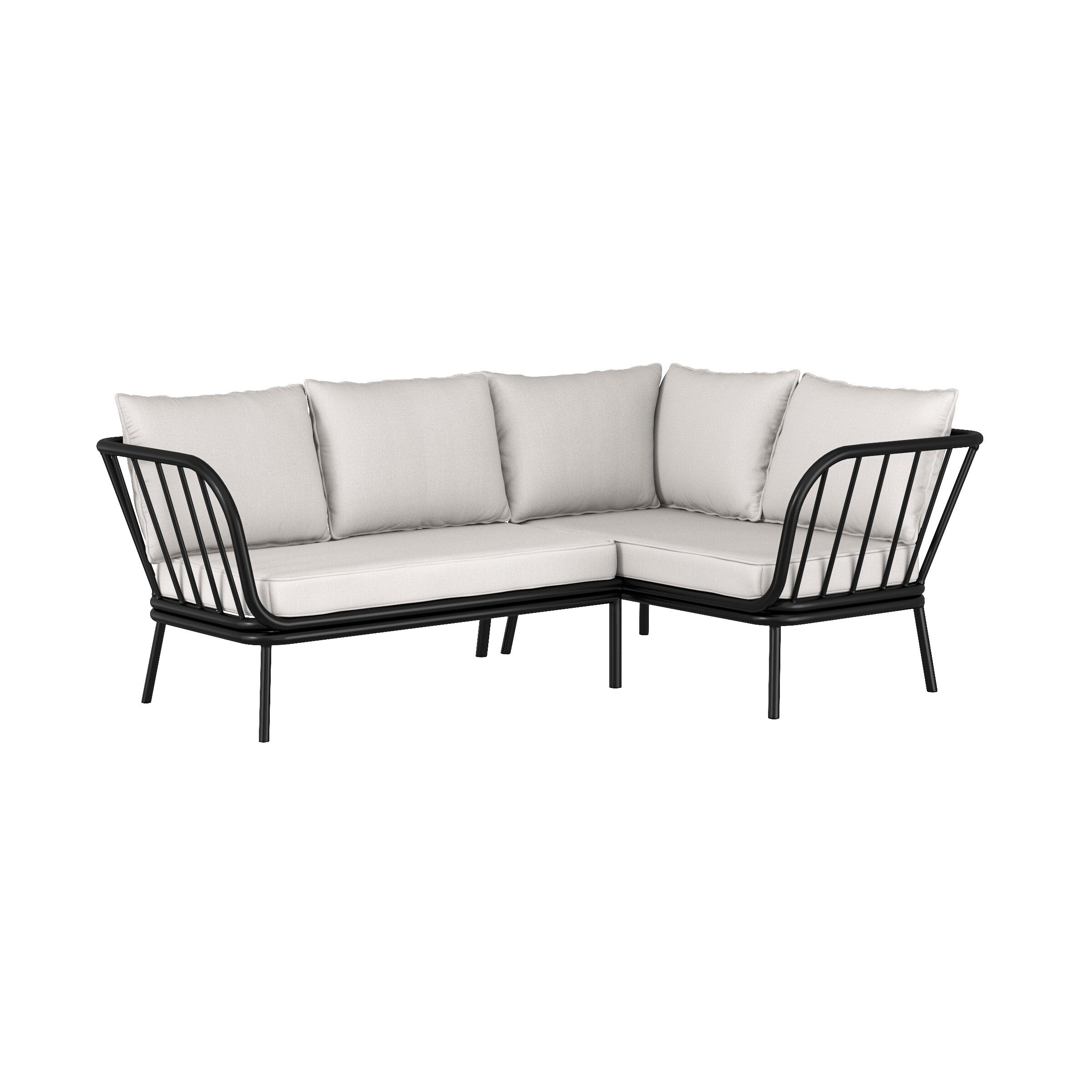 neerhalen rijk teer Style Selections Westchester Outdoor Loveseat Off-white Cushion(S) and  Steel Frame in the Patio Sectionals & Sofas department at Lowes.com
